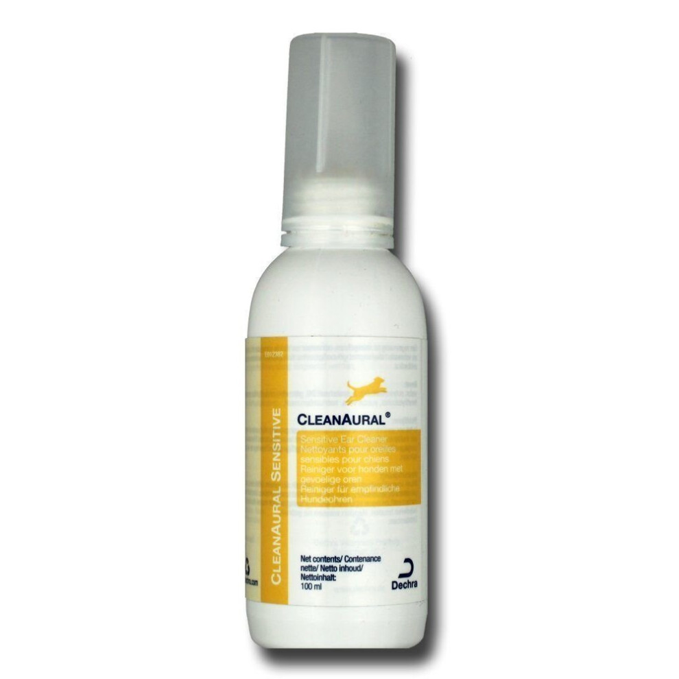 Dechra Limited Cleanaural Sensitive Ear Cleaner Cleansing Solution For Dogs 100Ml