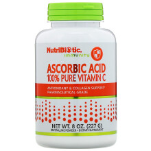 NutriBiotic, Imunita, Ascorbová kyselina, 100% Čistá Vitamín C, Krystalická prášková forma, 8 oz (227 g)