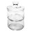 Alpina 2 Tier Stackable Glass Cookie Jar Decorative Sweet Container With Lid 6