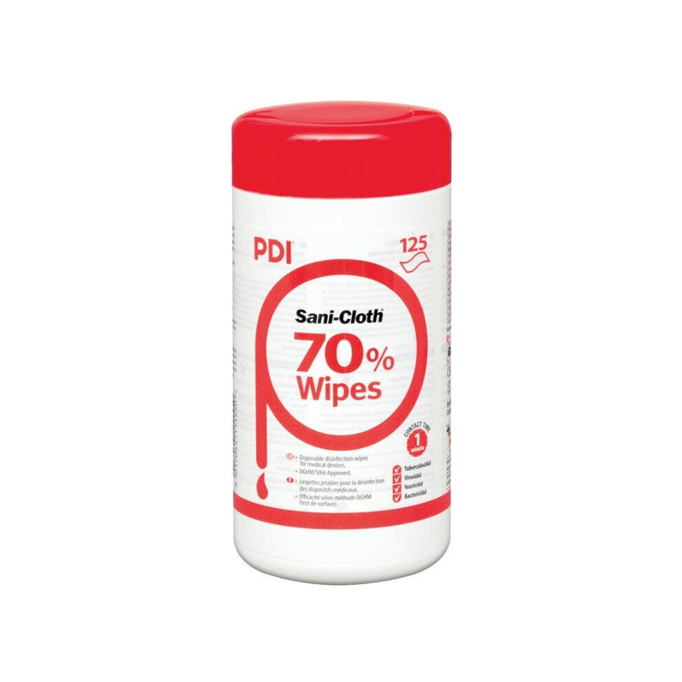 PDI Sani-Cloth 70% Alcohol Wipes, Canister of 125