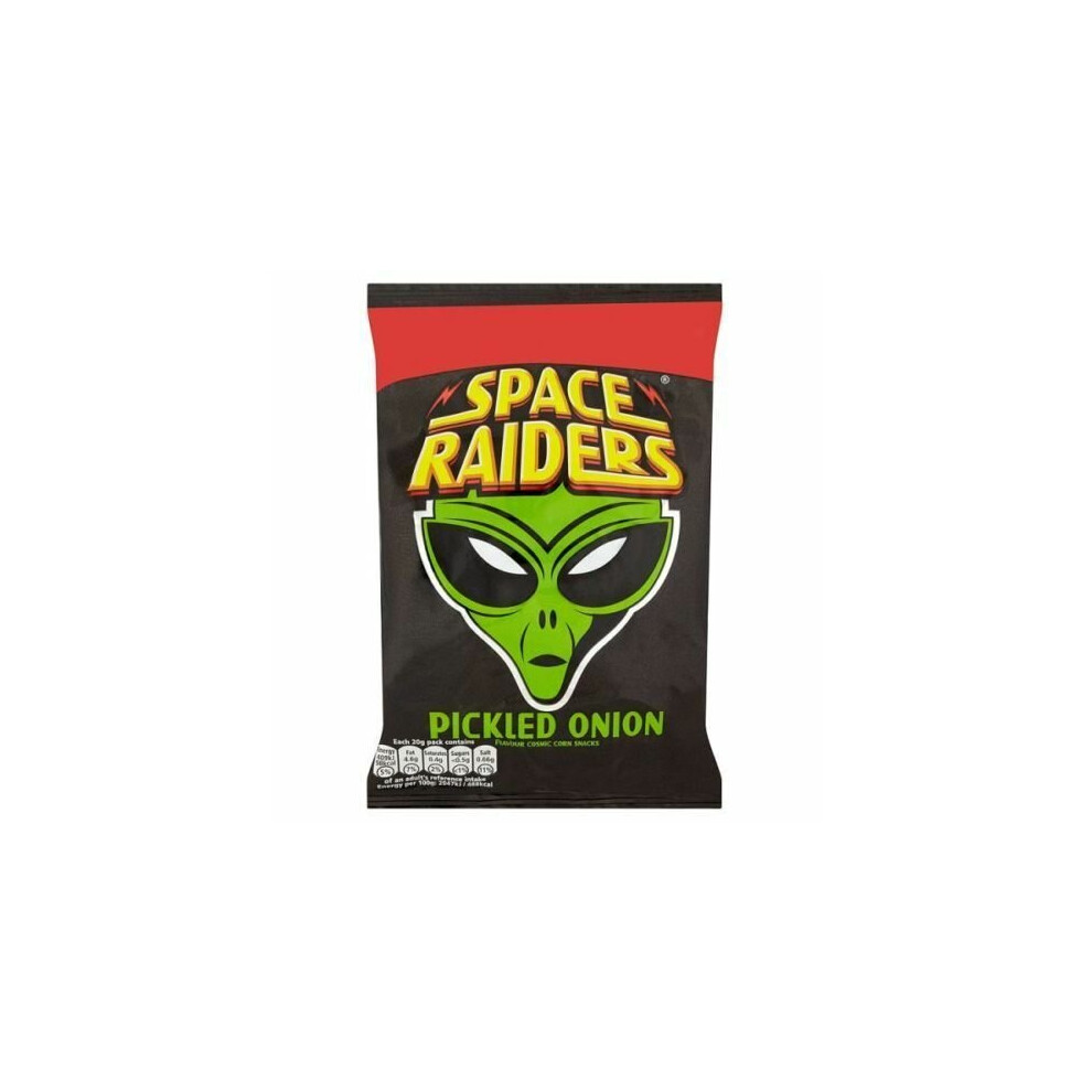 Box of 36 Packs of Space Raiders Pickled Onion Flavour Crisps 25g