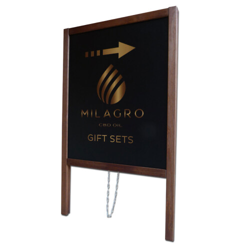 (Yes) Pavement Board Wooden Blackboard Print Chalk FL2