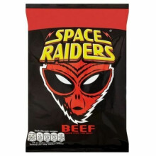 Box of 36 Packs of Space Raiders Beef Flavour Crisps 25g