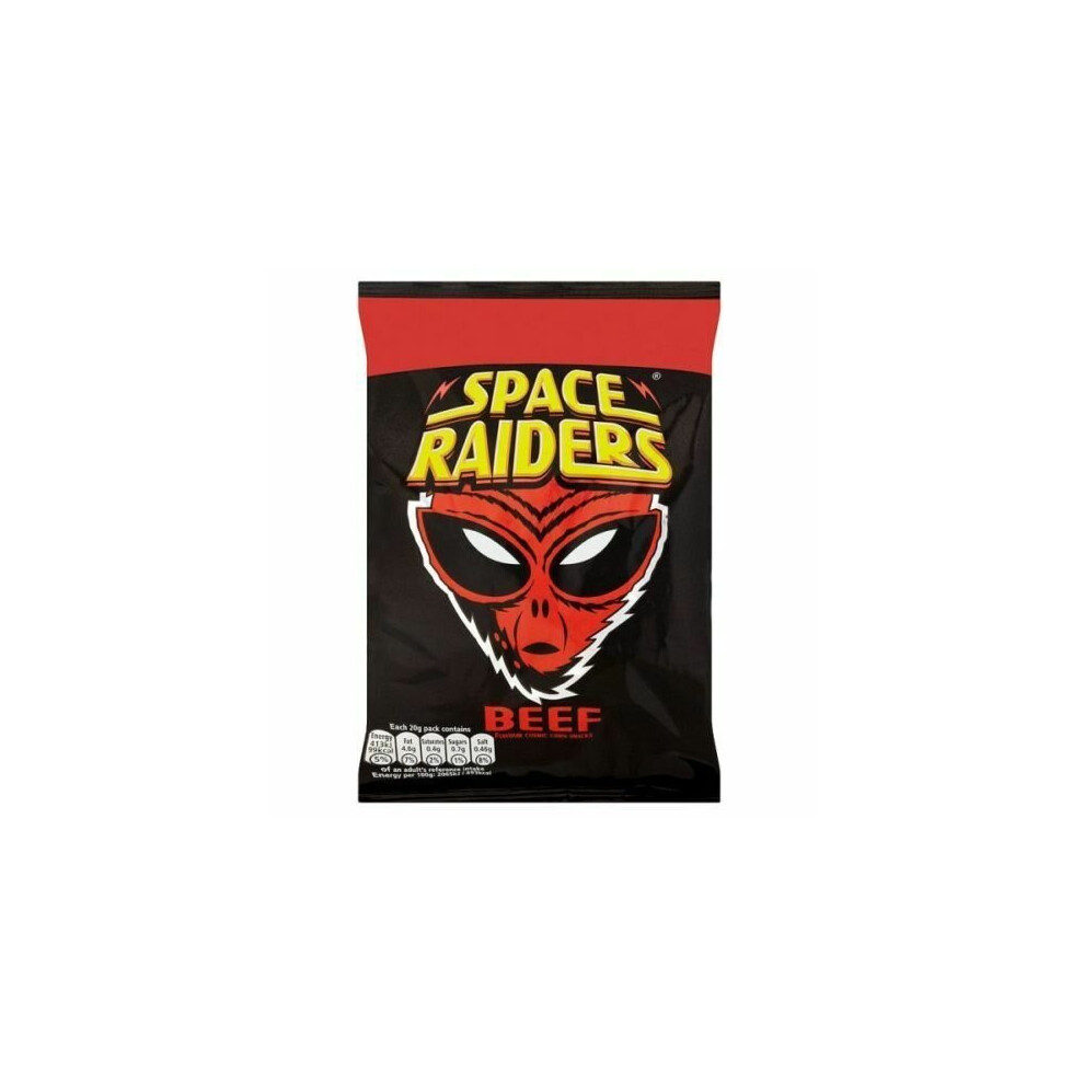 Box of 36 Packs of Space Raiders Beef Flavour Crisps 25g