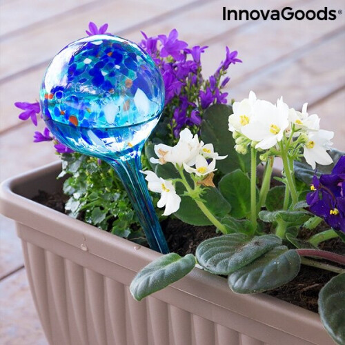 Globos de riego automático - InnovaGoods - Aqua·loon - Pack de 2 - Riego de jardín - Azul 2