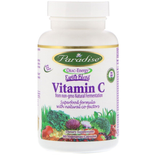 Paradise Herbs, Maan Sävy, Vitamiini C, 500 mg, 90 kasviskapseli 2