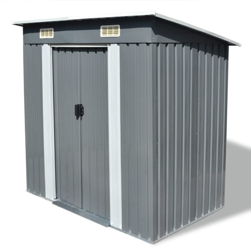 VidaXL vidaXL Gartenschuppen Grau Metall