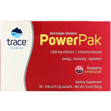 Trace, PowerPak, Fresa, 30 Paquetes de Palitos, 0.22 oz (6.1 g) Cada uno