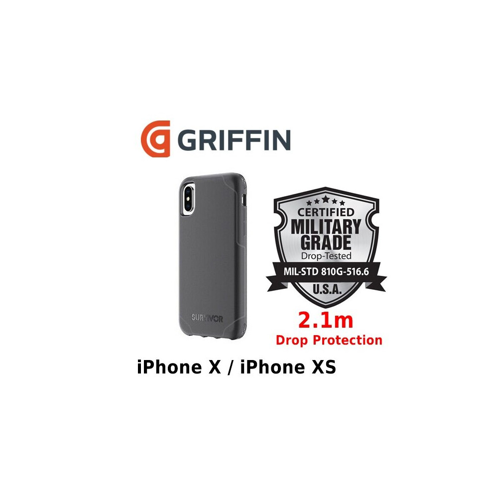 Griffin Survivor Strong Protective Case Cover For Apple iPhone X / iPhone XS - TA43986