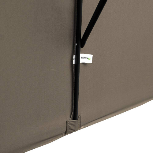 Brown Tilting Garden Parasol With Crank - 3 x 2m 2