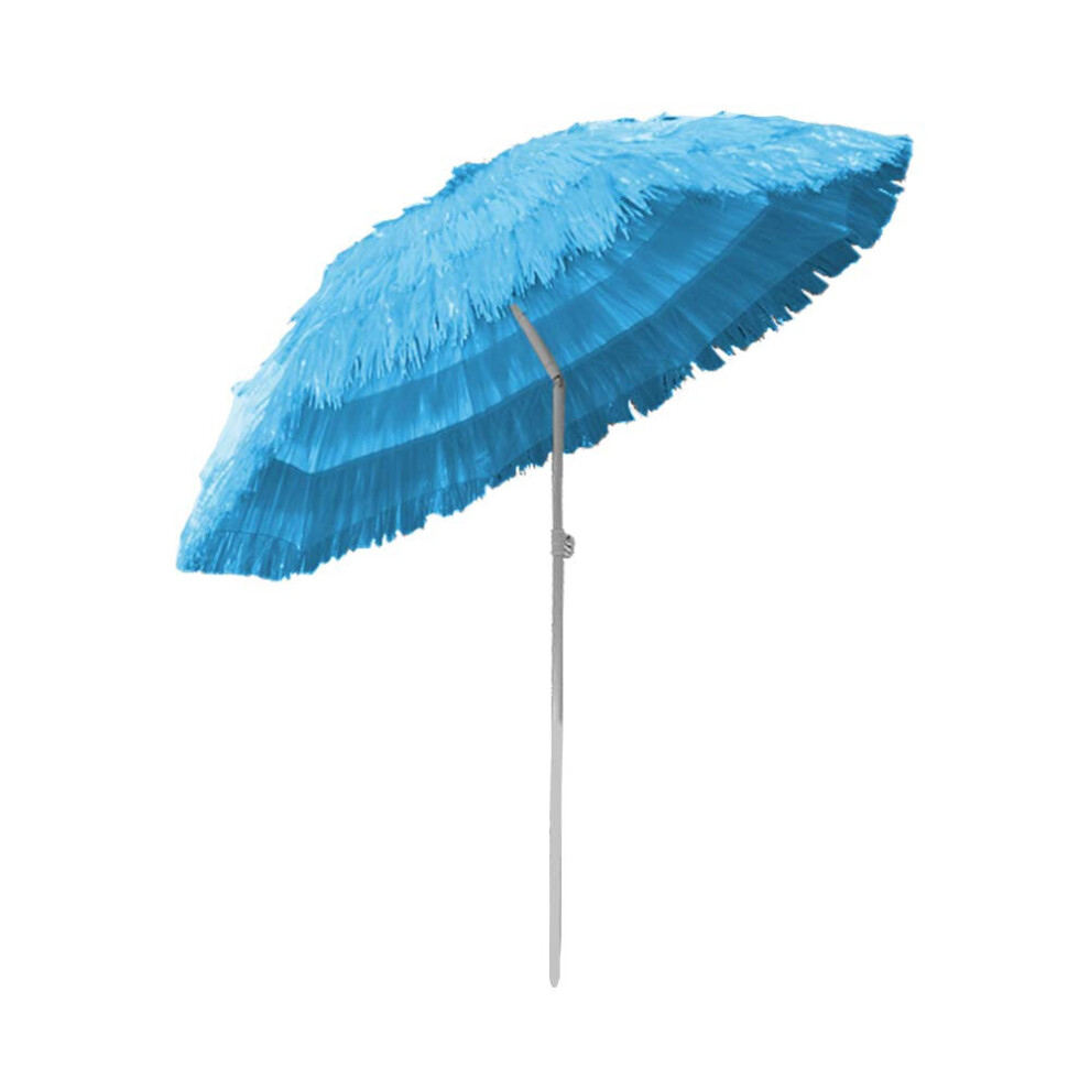2709 Outdoor Patio Hawaiian Parasol Beach Sun Shade Protection Umbrella Tilting Blue