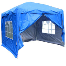 2.5 x 2.5m Garden Pop Up Gazebo Marquee Patio Canopy Wedding Party Tent- Blue