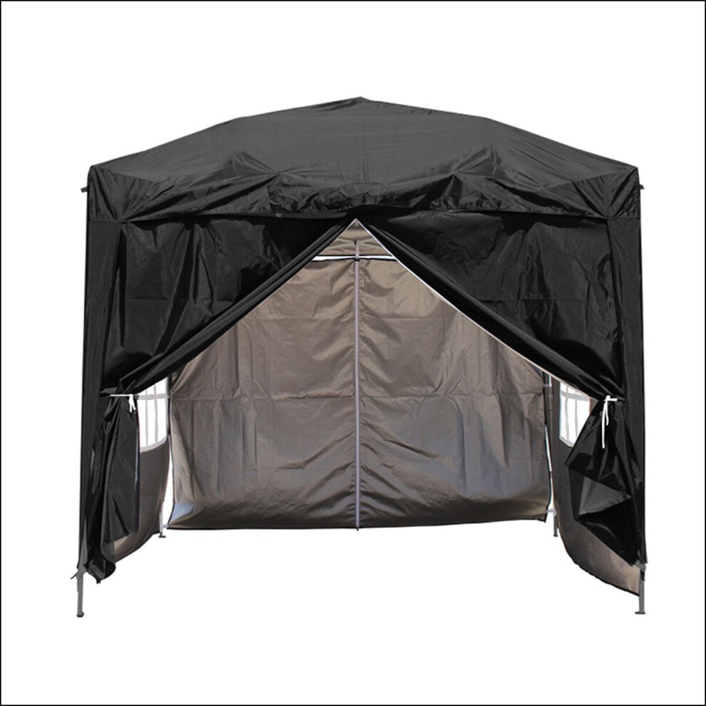 2.5 x 2.5m Garden Pop Up Gazebo Marquee Patio Canopy Wedding Party Tent- Black