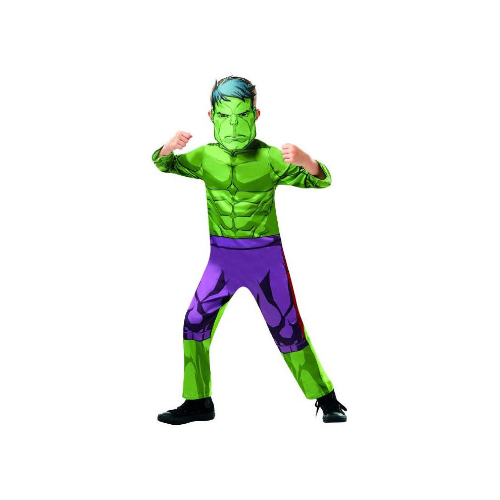 (multicoloured, M) Hulk Avengers Assemble Classic Kids Costume MARVEL superhero Carnival Size