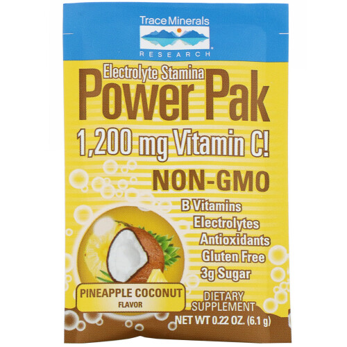 Trace Minerals Research, Electrolyte, Pineapple Coconut, 0.22oz 2