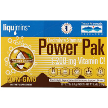 Trace Minerals Æ, Électrolytes Stamina PowerPak, Ananas Coco, 30 Sachets, 0,22 oz (6,1 g) Chacun