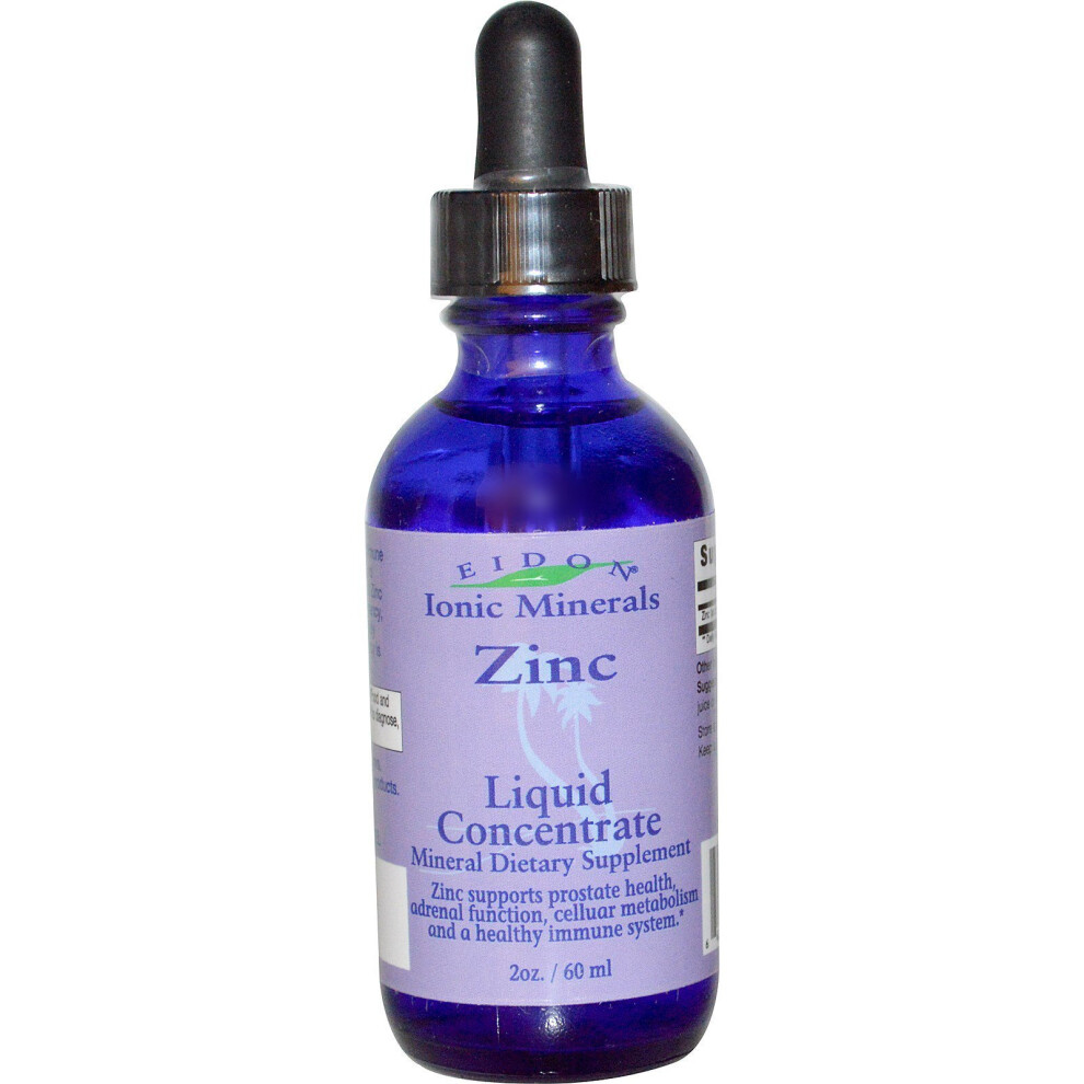 Eidon Mineral Supplements ,Ionic Minerals,Zinc,Liquid Concentrate, 2 Oz