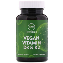 MRM Nutrition, Vegan Vitamin D3 & K2, 60 Vegan Capsulák