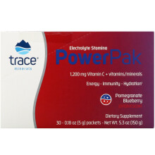 Trace Minerals Æ, Electrolyte Stamina PowerPak, Fresa Pomegranate, 30 Paquetes, 0.18 oz (5 g) Cada uno
