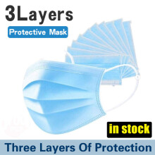(Blanco, 100 piezas) Mascarillas médicas desechables de 3 capas