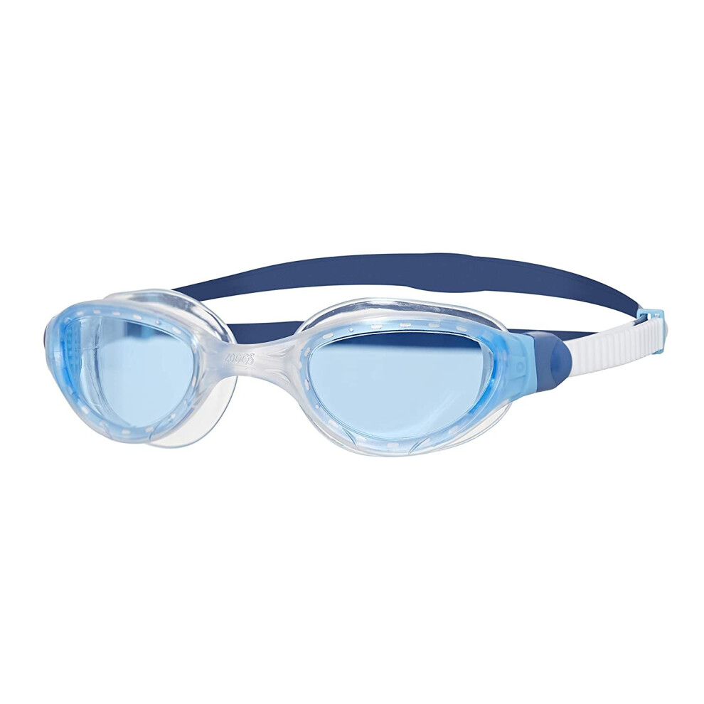 Zoggs Swimming Goggles 2.0 with  Anti-Fog Lenses  in White/Blue/Tint - One Size