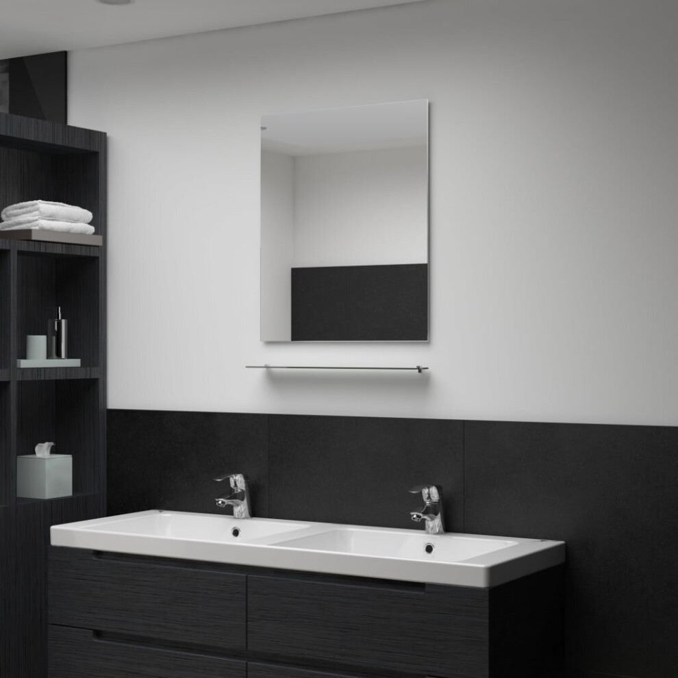 Vidaxl Wall Mirror With Shelf 50X60cm Tempered Glass Bathroom Cosmetic Mirror