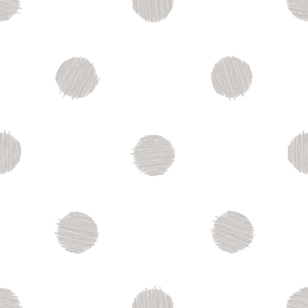 Noordwand Wallpaper Wall Sticker Urban Friends and Coffee Dots White and Grey