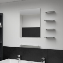 vidaXL Wall Mirror with 5 Shelves Silver 50x60cm Bathroom Makeup Vanity Decor