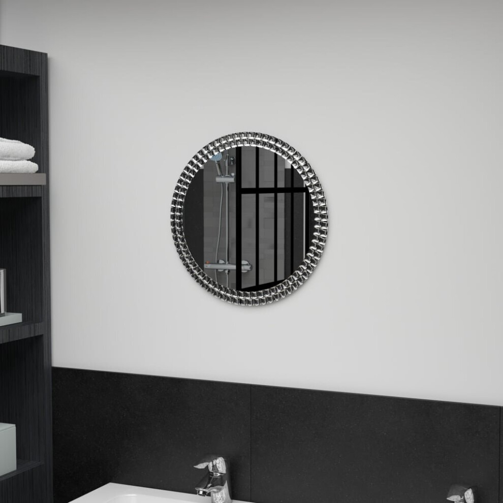 Vidaxl Wall Mirror 40Cm Tempered Glass Cosmetic Bathroom Makeup Vanity Decor