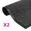 VidaXL vidaXL 2x Dust Control Mats Rectangular Tufted 40x60cm Anthracite Front Door 1