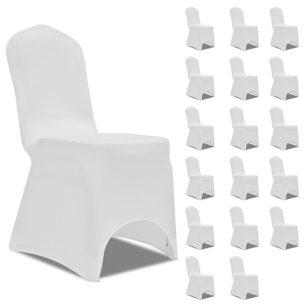 vidaXL 18x Chair Cover Folding White Folding Universal Banquet Party Slipcover