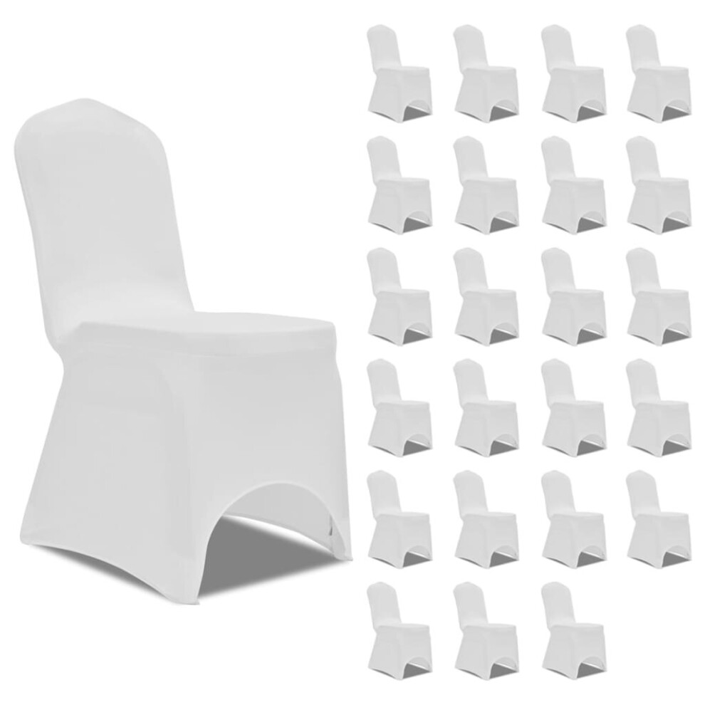 vidaXL 24x Chair Cover Folding White Folding Universal Banquet Party Slipcover