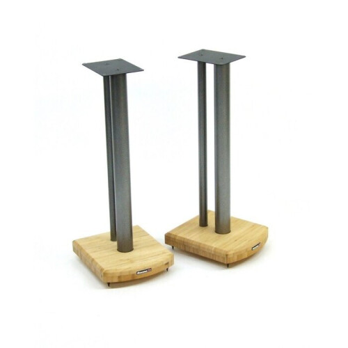 Atacama Moseco 5 Speaker Stands Natural Bamboo-Gloss Black Pole