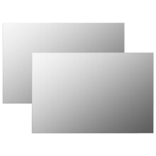 vidaXL 2x Wall Mirrors 60x40cm Square Glass Bedroom Dressing Room Home Decor