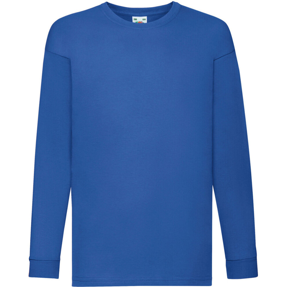Fruit Of The Loom (7-8, Royal) Childrens/Kids Long Sleeve T-Shirt