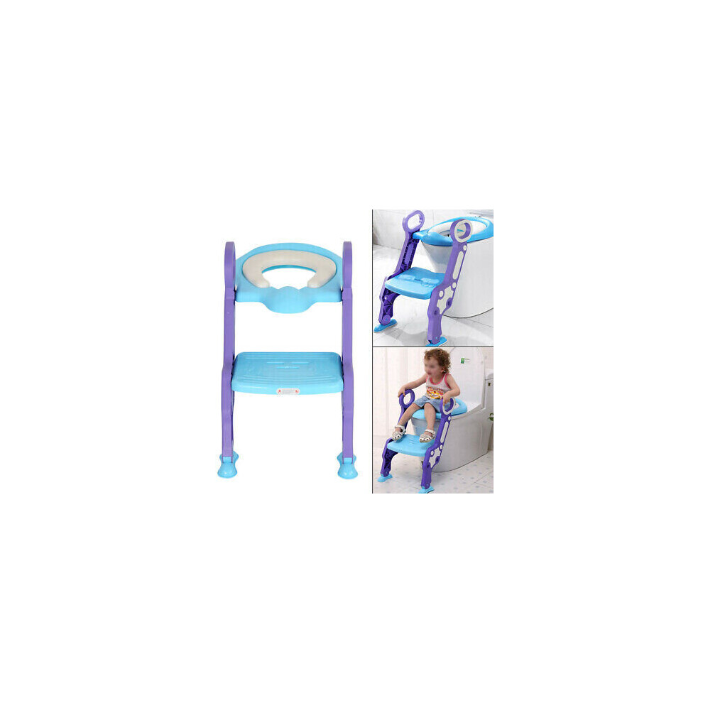 Childrens Toilet Seat Ladder Toddler Training Step Up For Kids Easy Fo