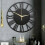 Modern 30CM Round Skeleton Minimalist Black Roman Numeral Wall 1
