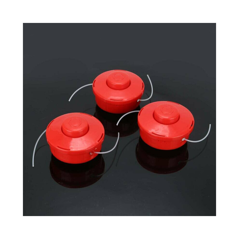 3x Universal Strimmer Mower Replace Bump Feed Line Spool Head Brush