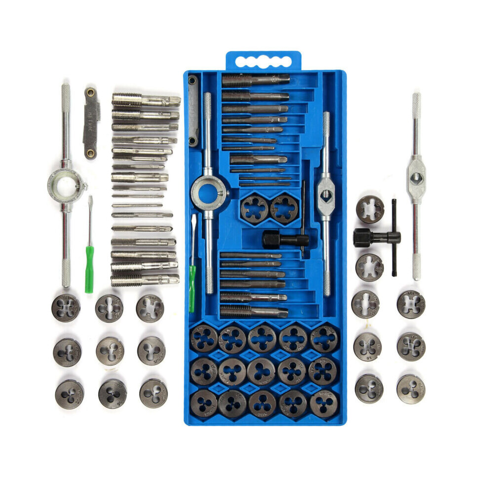 40pc Metric Wrench Tap And Die Set Cuts Bolts Engineers Kit Wit