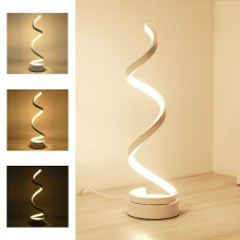 LED Tischlampe Spirale Schreibtischlampe Warmweiß Modernes Leselicht Bedsi