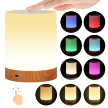 Veilleuse LED rechargeable blanc chaud RGB pour table de chevet