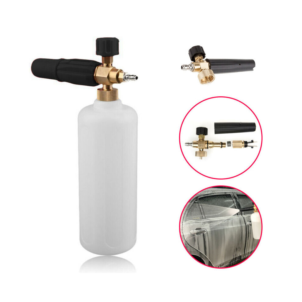 1L Car Pressure Washer Snow Foam Lance Cannon With 1/4' Quick Conne