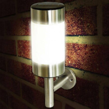 4 x Solar Powered Outdoor Garden W Stainless Steel Up Down Wall Lights