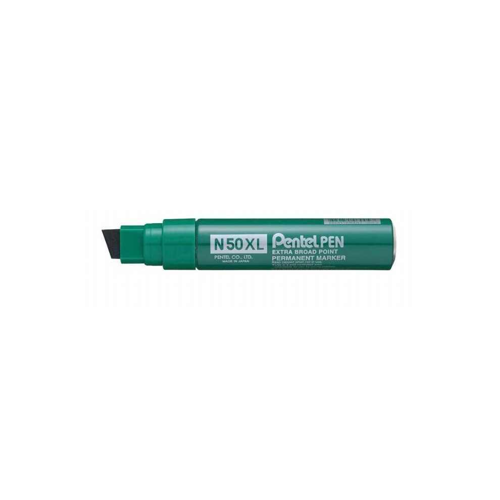 Pentel N50xl Permanent Marker Green Chisel Tip 6 Pc(S)
