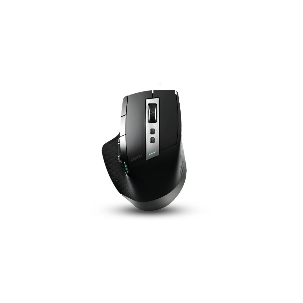 Rapoo Black Mt750s Mouse Rf Wireless+Bluetooth Optical 3200 Dpi Right-Hand