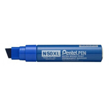 Pentel N50XL permanent marker Blue Chisel tip 6 pc(s)