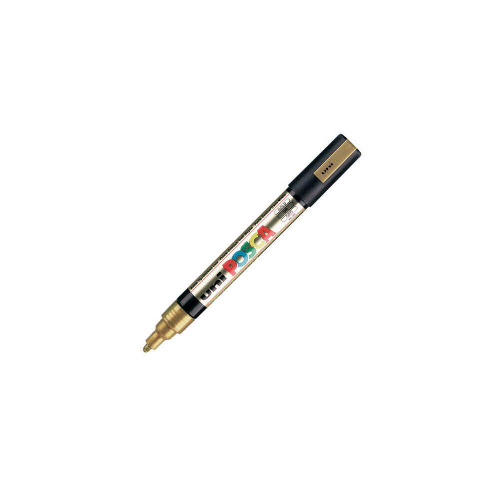 Uni Gold Posca Pc-5M Marker Pk1 Medium