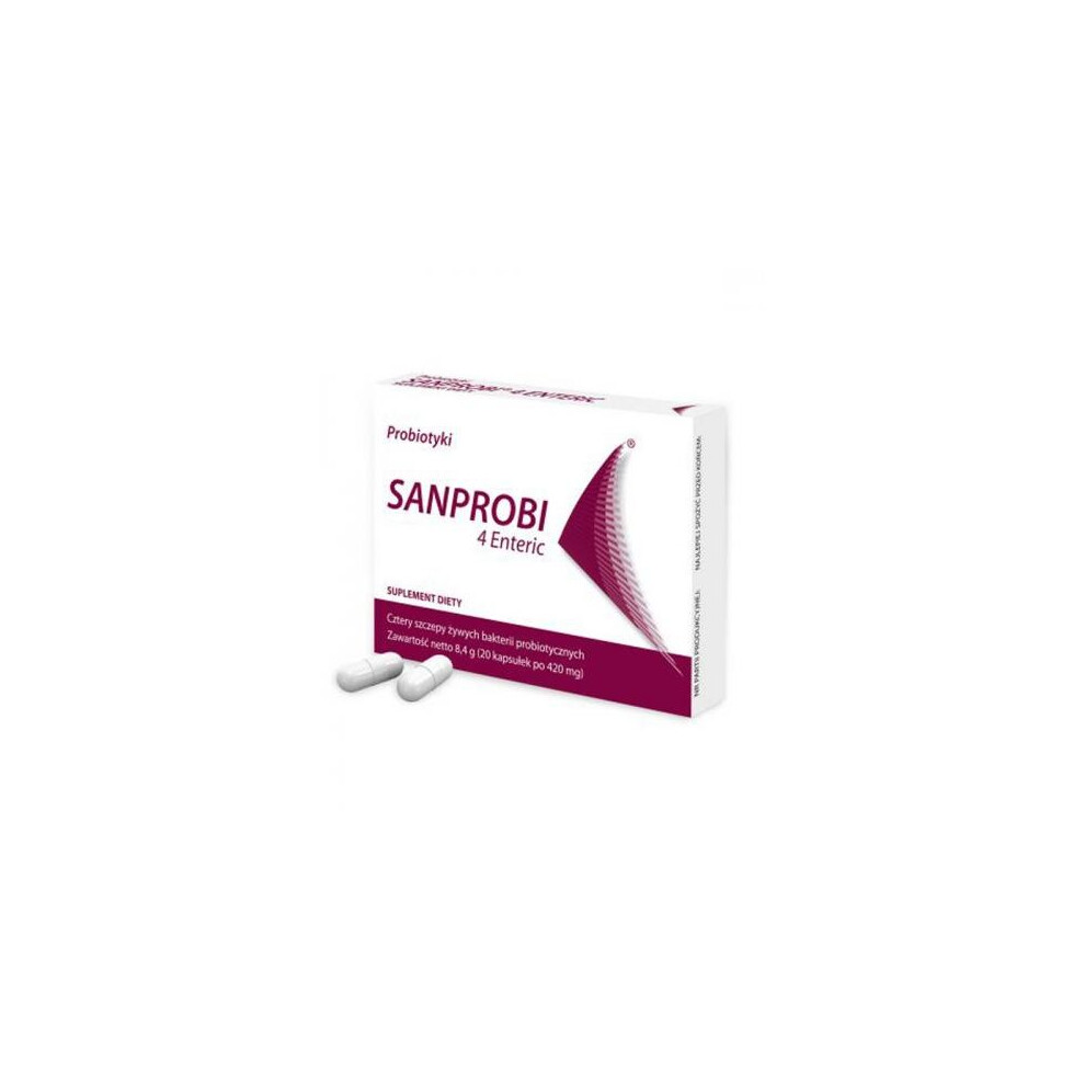 SANPROBI 4 ENTERIC  PROBIOTICS AFTER ANTIBIOTIC THERAPY 20 CAPSULES