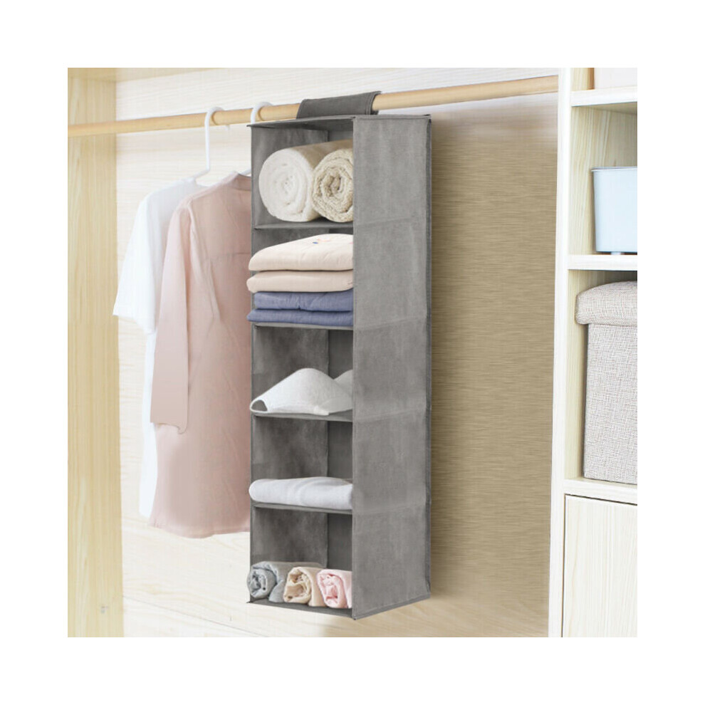 5-Drawer Hanging Wardrobe Organiser | Hanging Shelves