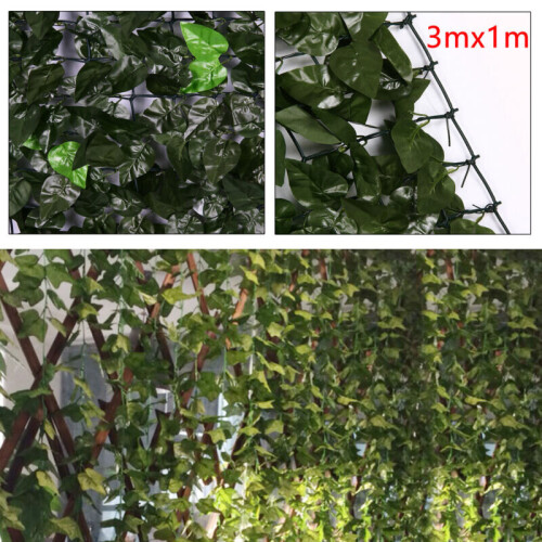 3M x 1M Artificial Ivy Leaf Screen Hedging Wall Cover Hedge Garden 1